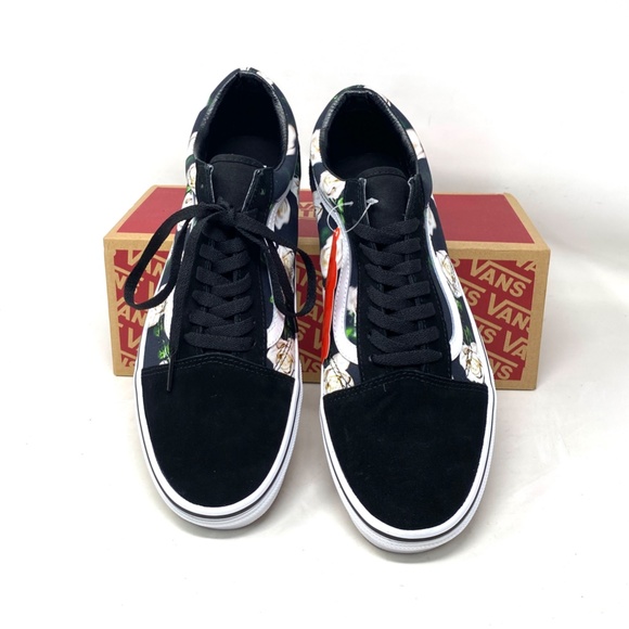 VANS Old Skool Floral Shoes Casual Canvas Suede Black Sneakers Men’s VN0A38G1VRK - Picture 6 of 11